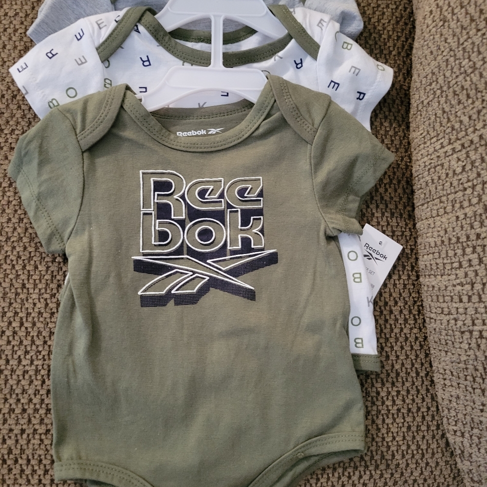 Reebok Onsies 3 pack 6/9 MO